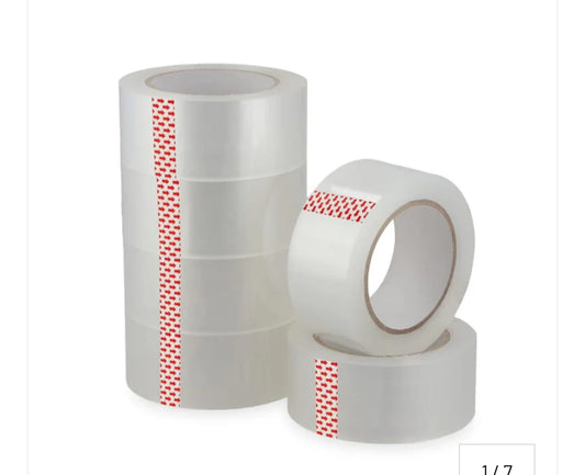 Pack 6 uni Cinta de Embalaje Transparente 4,5 cm x 50